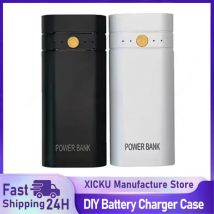 Custodia per caricabatteria USB tipo C 5V 2A 6000mAh 2X 18650 per ricarica elettronica del telefono fai da te non inclusa batterie scatola di riserva