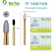 WAVE Dental Hartmetall Bohrer Trimmen Finishingt Bur Ei Form Kopf Bohrer TF7406 TF7408 Für Labor Klinik 5 Teile/paket