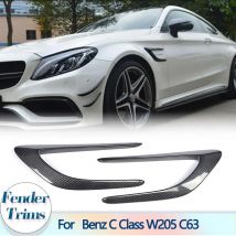 Seitenstoßstangenverkleidungen aus Kohlefaser, Kotflügelöffnungen für Mercedes Benz C-Klasse W205 C205 C63 AMG Coupe 2-Türer 2015–2017 FRP-Entlüftungsverkleidung