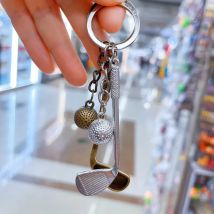 Metall Bronze Splitter Badminton Golf Schlüsselanhänger Auto Schlüsselanhänger Schmuck Schlüsselanhänger Halter Ring Auto Tasche Anhänger Charme Schlüsselanhänger Großhandel