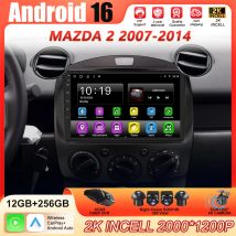 Android 16 für Mazda 2 2007-2014 Multimedia Video Player 4G WIFI GPS Navigation Drahtlose Carplay DVD Head Unit 2 Din Auto Radio