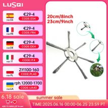 LUSQI 20/23cm głowica z drutu stalowego ulepszona głowica podkaszarki do trawy uniwersalna szczotka