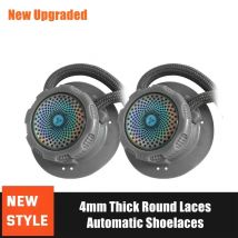 Neue drehbare Schnalle elastische Schnürsenkel Sneakers automatische Schnürsenkel ohne Krawatten Erwachsene Kinder Unisex 4 mm runde Schnürsenkel Schuhzubehör