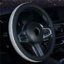 Mode bunte Bohrer Silber Diamant Strass Kristall Auto Lenkrad abdeckung Pu Leder Autozubehör Fall Auto Styling
