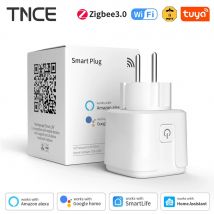 TNCE Tuya enchufe inteligente WiFi/Zigbee3.0 enchufe 16A/20A Monitor de potencia Control remoto aplicación Smart Life Control remoto voz Contr Alexa