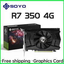 SOYO Grafikkarten R7 350 4G DDR5 128bit HDMI-Kompatibilität + DP + DVI für Desktop-Gaming-Computerkomponenten GPU-Grafikkarte