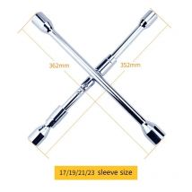 Car Repair Wheel Nut Socket Folding Cross Wrench Spanner Hand Tool Car Repair Tyre Remover Mounting 17 19 21 23mm Hex Socket