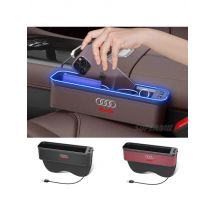 Audi A1 A3 A4 A5 A6 A7 A8 Q3 Q5 Q7 Q8 RS4 RS5 RS6 S3 S4 S5 TT Car Seat Gap Slot Crevice Storage Box With USB Charging Organizer