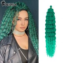 Ariel-Xs Afro Curl Twist Crochet Hair Synthetic Deep Wave Braiding Hair Extension Curly Ombre Blonde Pink Water Wave Braid Hair