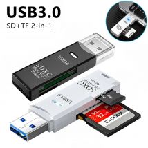 USB 3.0 Kartenleser 2-in-1 USB 2.0 zu SD Micro SD TF Speicherkartenadapter für PC Laptops Zubehör Flash-Laufwerk USB-Kartenleser