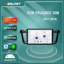 9 "7862 Android 12 Autoradio Per Peugeot 508 2011-2018 Lettore Multimediale GPS navi Stereo 4G DSP Carplay 2din SWC Unità di Testa Dello Schermo