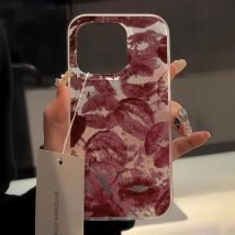 Red Lips Phone Case For iPhone 13 Case iPhone 17 15 14 16 12 11 Pro Max Case Sexy Girl Silicone Case For iPhone 16 15 Plus Cover