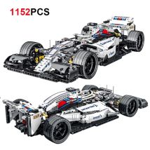 1152 pezzi tecnici 023004   Formula Cars F1 Building Blocks Auto da corsa sportive Kit super modellini Giocattoli di mattoni per bambini Regali per ragazzi
