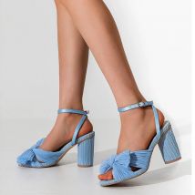 Knöchelriemen-Sandalen für Damen, plissiert, Schleife, dicker Absatz, 2025, Sommer-Damen-Sandalen, Party, Hochzeit, Schuhe, Damen, elegantes Kleid WSH4565
