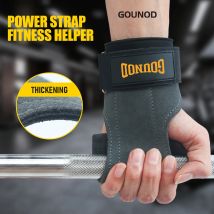 Protezione per il palmo in pelle bovina Attrezzatura per la protezione del polso antiscivolo resistente all'usura Cintura booster per sollevamento pesi fitness Pull-up per stacco