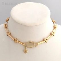 10 stücke Edelstahl Schmuck Chunk Kette Halsreif Frauen Kragen Vorhänge schloss Feder Tor Verschluss Herz schloss Charme ästhetische Halskette