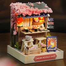 Mini casa de muñecas en miniatura, Kit de casa pequeña DIY, juguetes para habitación, decoraciones para el hogar y el dormitorio con muebles, casas de muñecas artesanales de madera