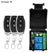 DC 12 V 24 V AC 220 V RF433 Fernbedienung Schalter Relais 2 Kanäle Multifunktions Empfänger Modul Garage Vorhang motor Licht Steuerung