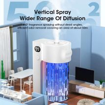 Automatische Duftmaschine, 5-Gang-Wand-Diffusor, Öl-Aromatherapie-Maschine mit Display, LED-Beleuchtung, intelligenter Luftreiniger