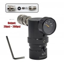 MR Gen 2 Micro Regulator HPA Low Pressure Adjustable with 300psi Manometer Gauge US 2202 Foster Copper Alloy and Stainless Steel