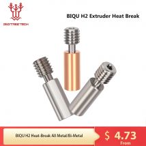 BIQU H2 Extruder Heat Break Ganzmetall-Titanlegierung GRADE5 Heatbreak 3D-Druckerteile für B1 Ender 3 V2.0 Upgrade Hotend Kits