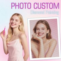 CHENISTORY Photo Custom DIY 5D Diamond Mosaic Full Drill Painting Adult & Children's Room Decor Multiple Sizes Available