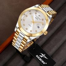 Edelstahl Herrenuhren Luxusuhr Business Vintage Armbanduhr Klassisch Lässig Quarzwerk Paar Armbanduhr