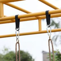 2Pcs Outdoor Durable Hammock Swing Hanging Belt And Steel Alloy Hooks Hanging Belt Camping Hiking Tools Hammock Accessories