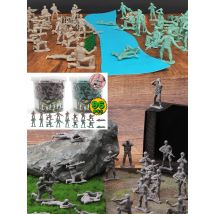 Viikondo Armee Männer Spielzeug Militär Spielset Kunststoff Soldat 96 stücke Lagerung Eimer Frontline Kampf Spaß Wargame Figur Modell Kind Geschenk