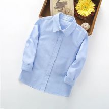 IENENS Kinder Jungen Hemden Formelle Kleidung Einfarbig 3-11Y Baby Langarm Hemd Frühling Tops T-shirts Shirts Kinder Baumwolle Bluse