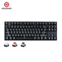 HEXGEARS Mechanische Tastatur gaming Hot-swap Schalter Russische 87 Schlüssel Wasserdichte Kailh BOX Schalter Tastatur Nach macro GK12