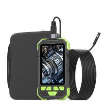 Dual Lens Endoscope Camera 4.3 Inch IPS Screen Car Inspection Borescope Video 8MM Waterproof 9LEDs USB Probe With Black Tool Bag