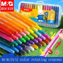 M&G Drehbare Buntstifte für Kinder, keine Chaos, Hände, Pinsel, 24/36/48 Farben, Aquarellstifte-Set, Künstlerbedarf