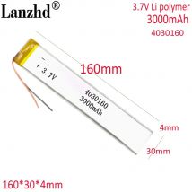 Batteria lipo agli ioni di litio ai polimeri di litio 3.7V 3000mAh per DVD E-book telefono power bank Tablet PC laptop 160*30*4mm 4025160