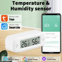 Tuya WiFi Mini Temperatur Feuchtigkeit Für Smart Home Thermometer Hygrometer APP Remote Alarm Arbeit mit Google Home Yandex Alexa