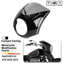 Rock And Roll Cockpit Fairing Decoration Windshield Headlight Windscreen Kit Fits For BMW R18 100 Years R 18 Classic 2020-2024