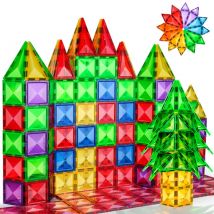 Magplayer Blocchi magnetici Costruzione Piastrelle magnetiche forti Bambini Giocattoli educativi Montessori per bambini Regalo di Natale