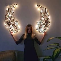 Engelsflügel Wandakzente Groot Metall Luxus Kreative Wanddekoration Kunst Elegante Raumdekoration Moderne Ornamente Wohnzimmer
