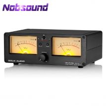Nobsound Doppio VU analogico Display da pannello DB Amplificatore a 2 vie / Altoparlante Audio Switcher Box Selettore Visualizzatore di spettro musicale