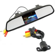 2-in-1-Parksystem mit 4,3-Zoll-Digital-TFT-LCD-Spiegelmonitor und 170 °   Backup-Assistent für Weitwinkel-Rückfahrkamera