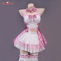 AUF LAGER UWOWO Chocola Cosplay Halloween Kostüm New Idol Catgirl Maid Kostüm Kleid Choc Sigur/Vanillaa Theater Kostüm
