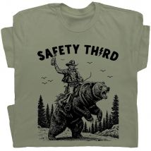Safety Third Funny T Shirt Nature Crazy Novelty Printed T-shirt Woman Man Vintage Streetwear Casual Cotton Short-sleev Male