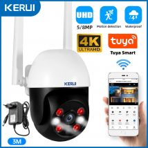 KERUI Wasserdichte Drahtlose 5MP 8MP UHD PTZ WiFi IP Kamera Tuya Smart 4K Kamera Sicherheit CCTV Überwachung mit 3 meter Kabel