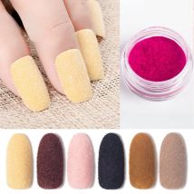 1 gr/schachtel Weihnachten Halloween Fuzzy Beflockung Samt Nagel Glitter Pulver Winter DIY Nail art Staub Glitters Nail art Pigment Pulver UV Gel