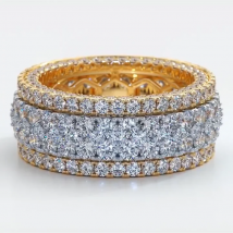2023 Luxus Runde Goldfarbe Ästhetische Eternity Band Rin für Frauen Günstige Artikel mit kostenlosem Versand R7989