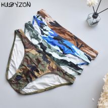 Männer Unterwäsche Sexy Männer Camouflage Briefs Cuecas Calzoncillos Bikini U Pouch Briefs Unterhose Herren Atmungsaktive Wäsche