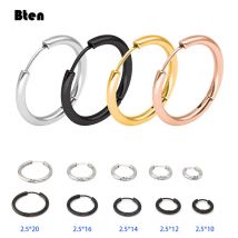 1 Paar Damen/Herren-Ohrringe aus Edelstahl mit kleinen Creolen, Piercing, Ohrknorpel, Tragus, einfacher dünner Kreis, antiallergische Ohrschnalle