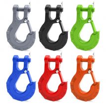 Gancio per verricello Gancio antiscivolo per forcella resistente in acciaio forgiato Gancio estremo da 3/8" 5/16" per corde per cavi per verricello, massima 35.000 libbre