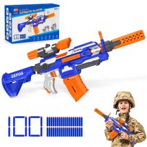 VATOS Auto Maschinengewehr Elektrische Sniper Mit Umfang Für Jungen Mädchen 100 Stücke Schaum Blaster Darts Schießen Spiel Für Kinder