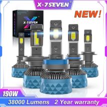 X-7SEVEN X-Apollo Plus 190W 38000LM 6500K CANBUS LED Headlight Bulb 2 Years Warranty For Car H7 H11 9005 9006 H1 H4 H13 9007